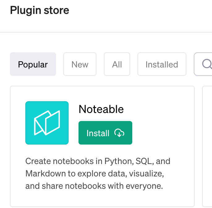 Chatgpt Plugin Store Noteable