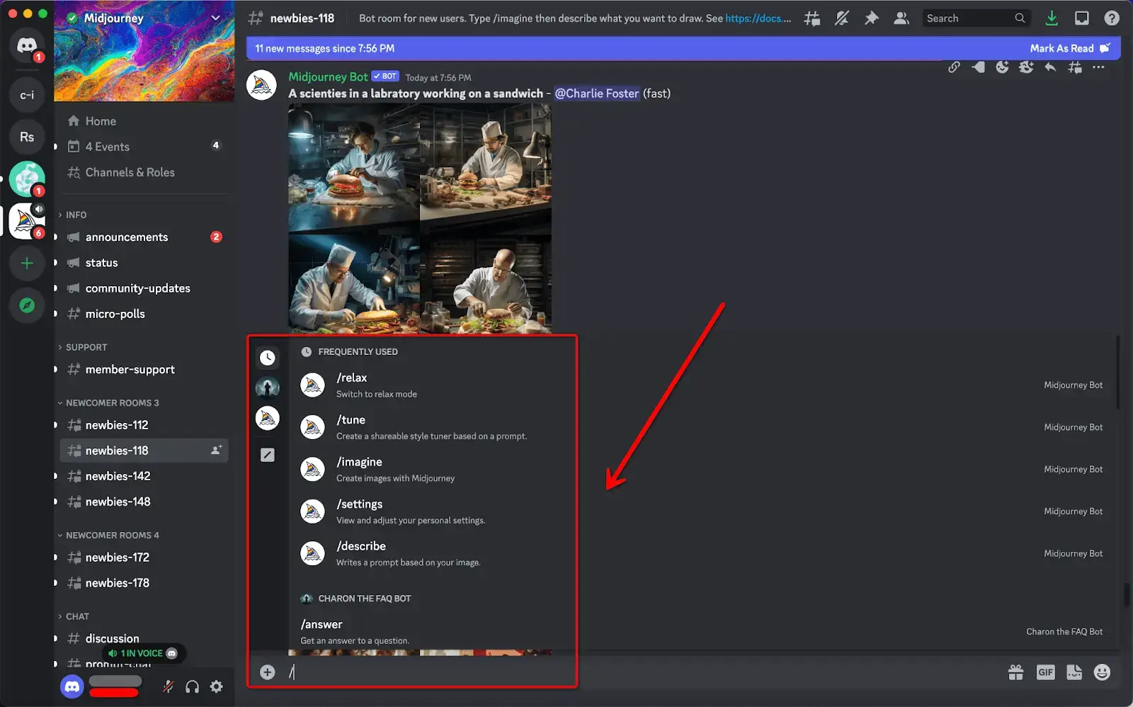 Discord Chat Bar Commands