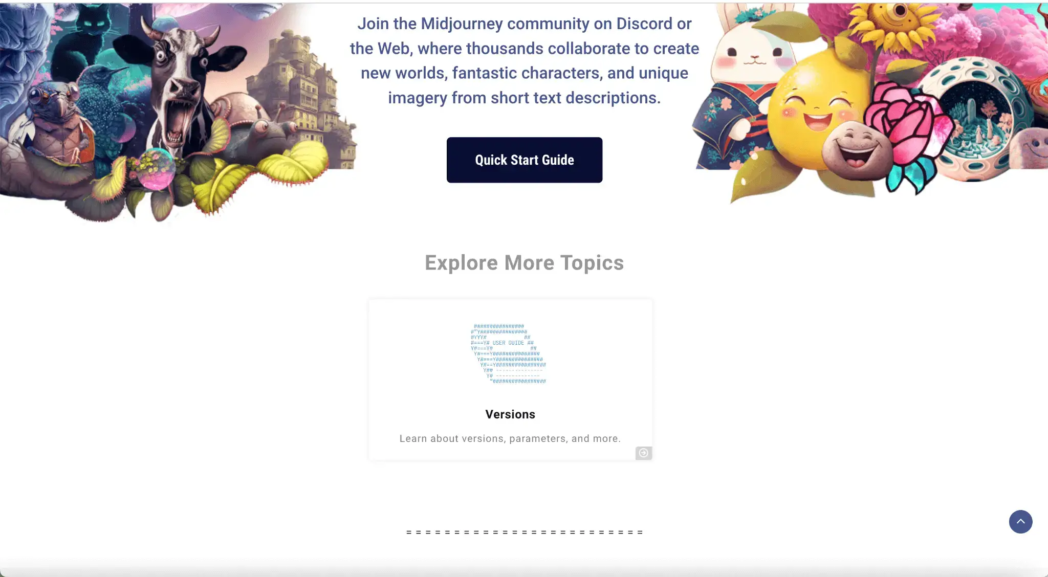 Midjourney Web Help and FAQ Documentation Page Legacy