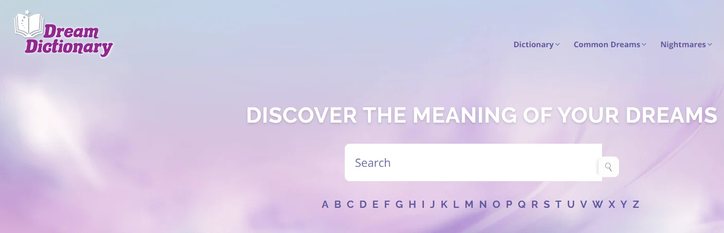 Dream Dictionary Homepage