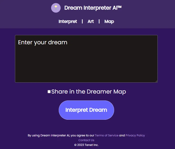 Dream Interpreter AI™ Homepage