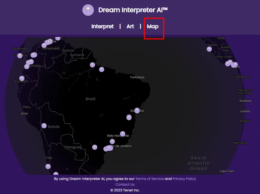 Map Function of Dream Interpreter AI