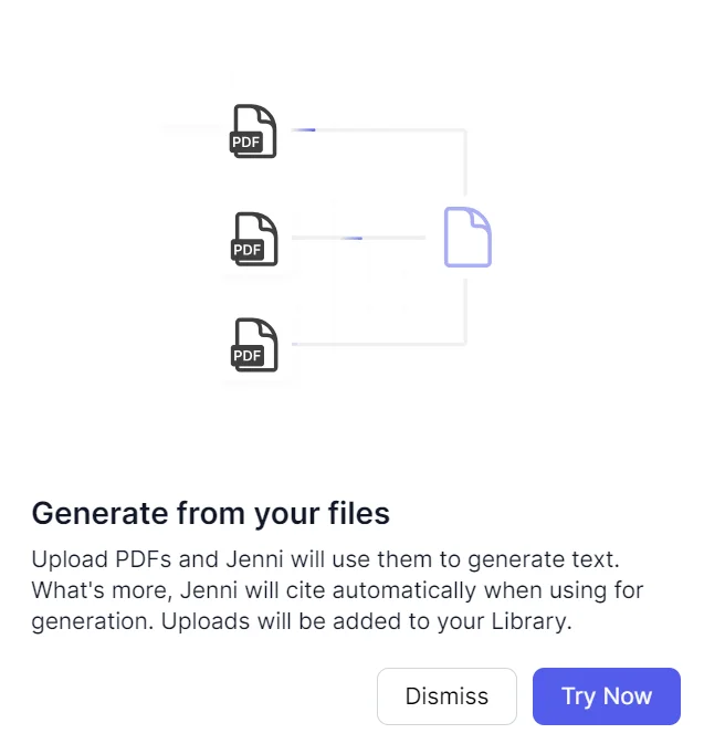 Jenni AI Generate From Your Files