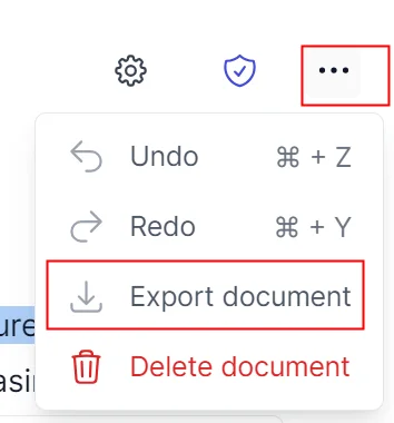 Jenni AI Save and Export Your Document