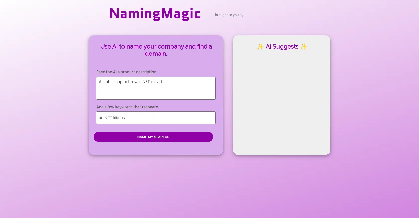 Naming Magicwebsite picture