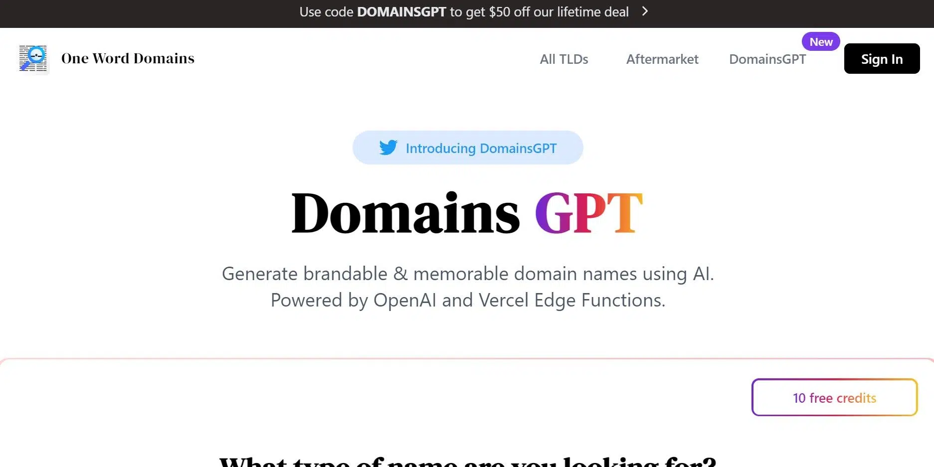 DomainsGPTwebsite picture