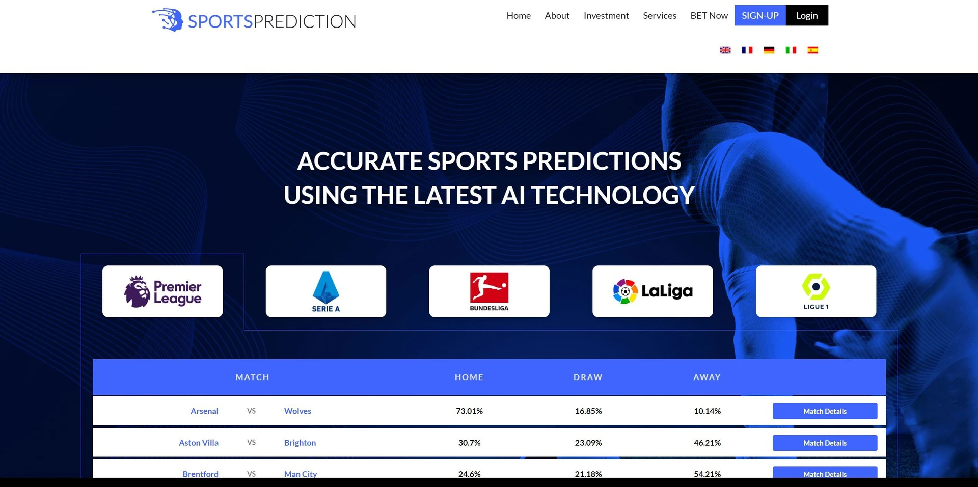 Sports Prediction AIwebsite picture