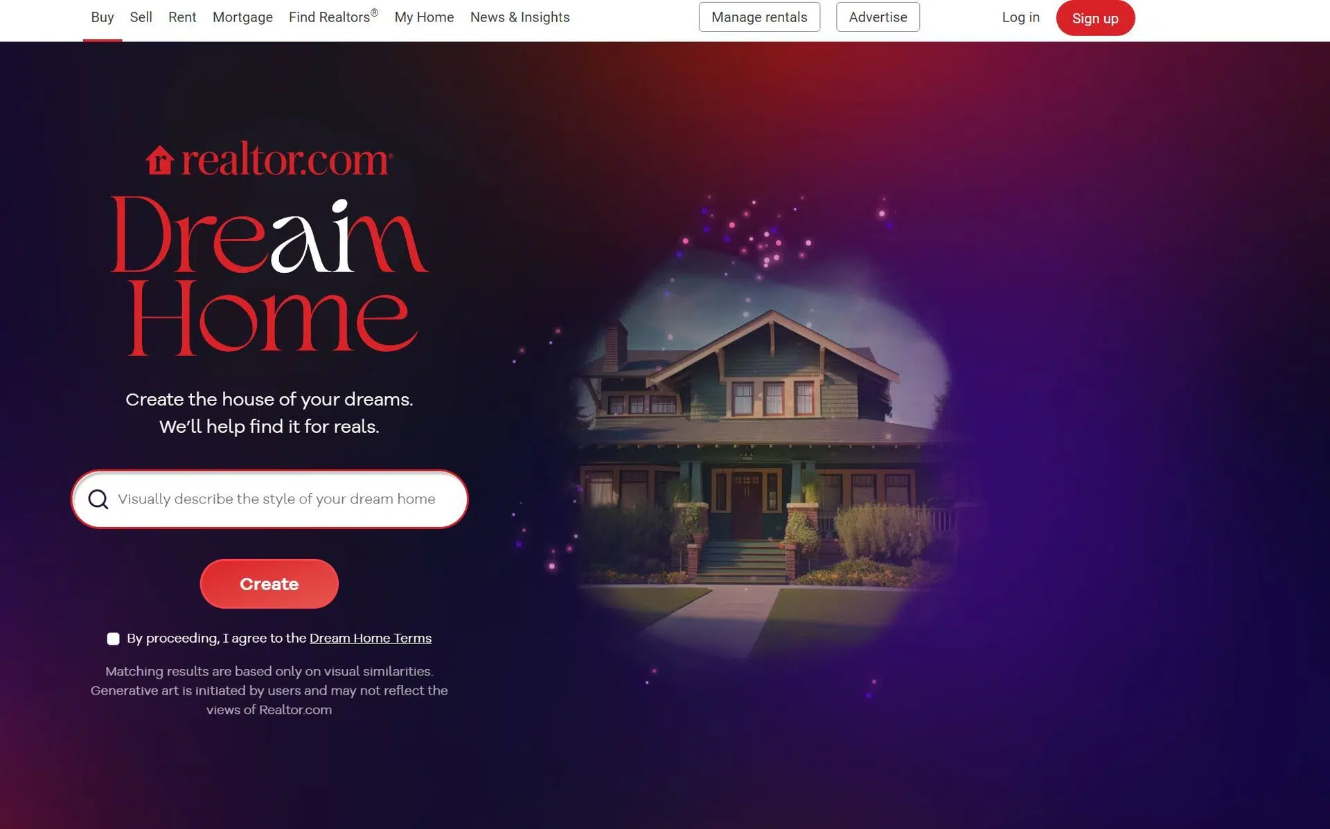 AI Dream Homewebsite picture