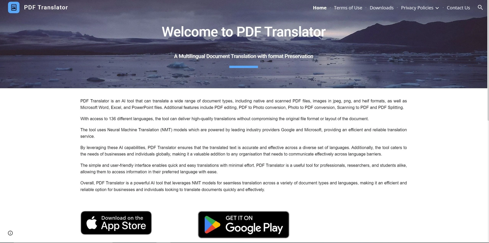 PDF Translatorwebsite picture
