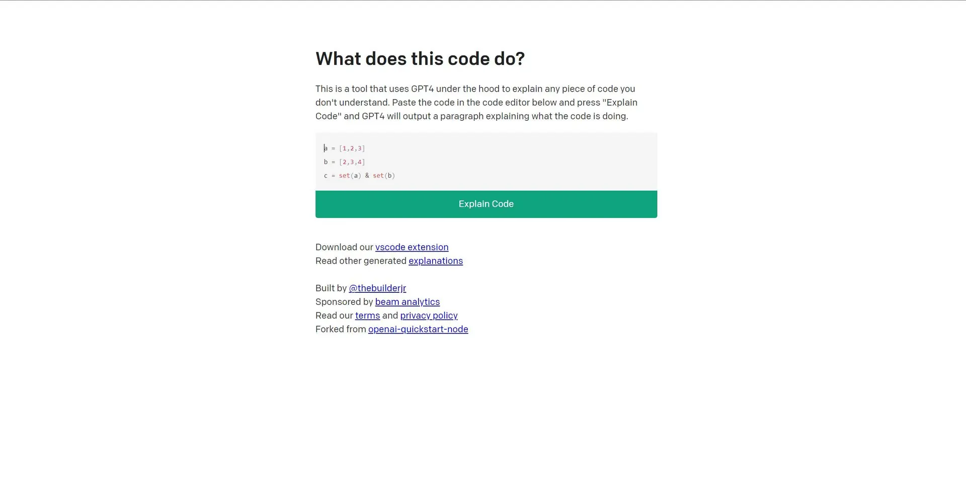What does this code do?website picture