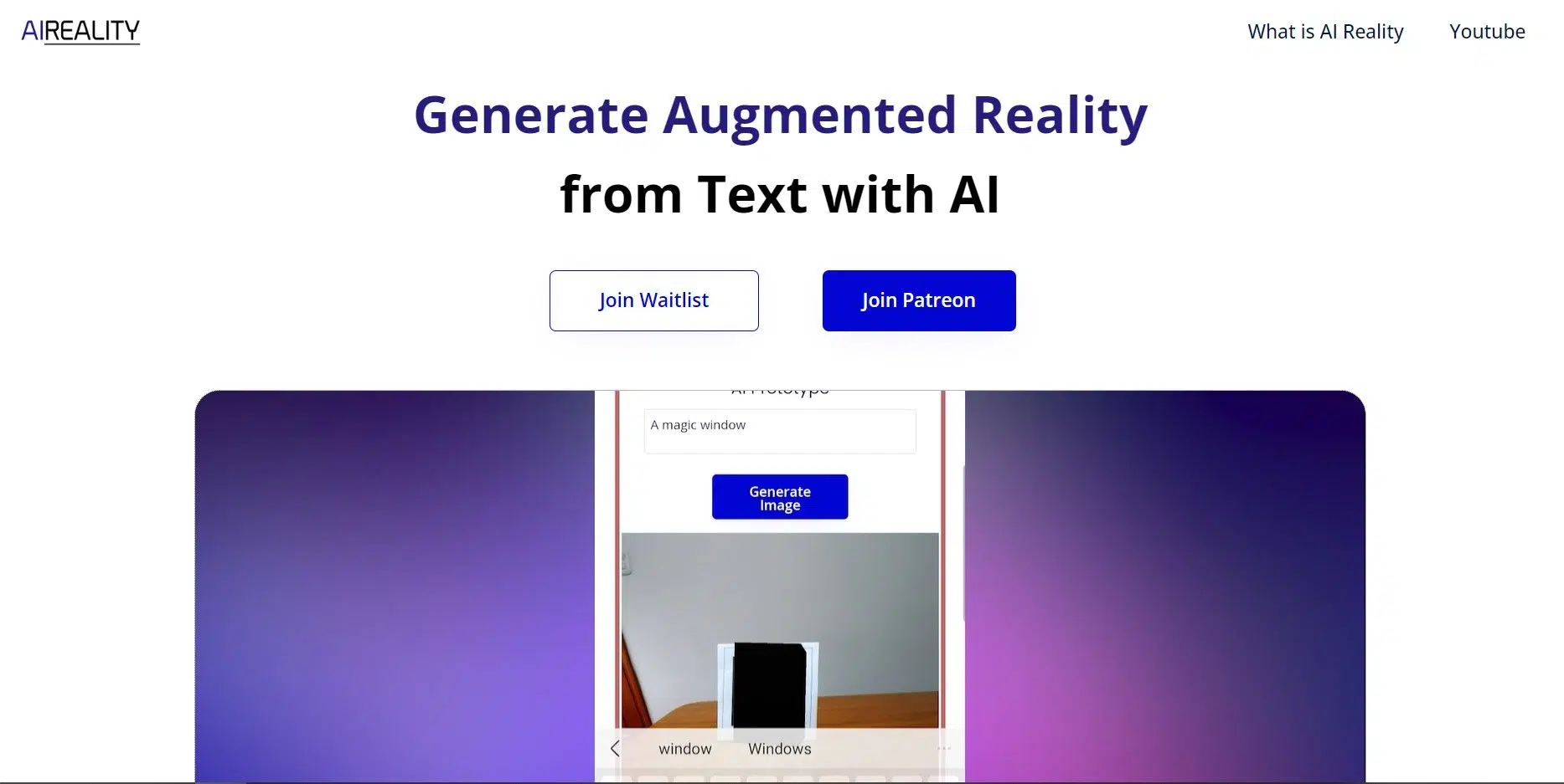 AI Realitywebsite picture