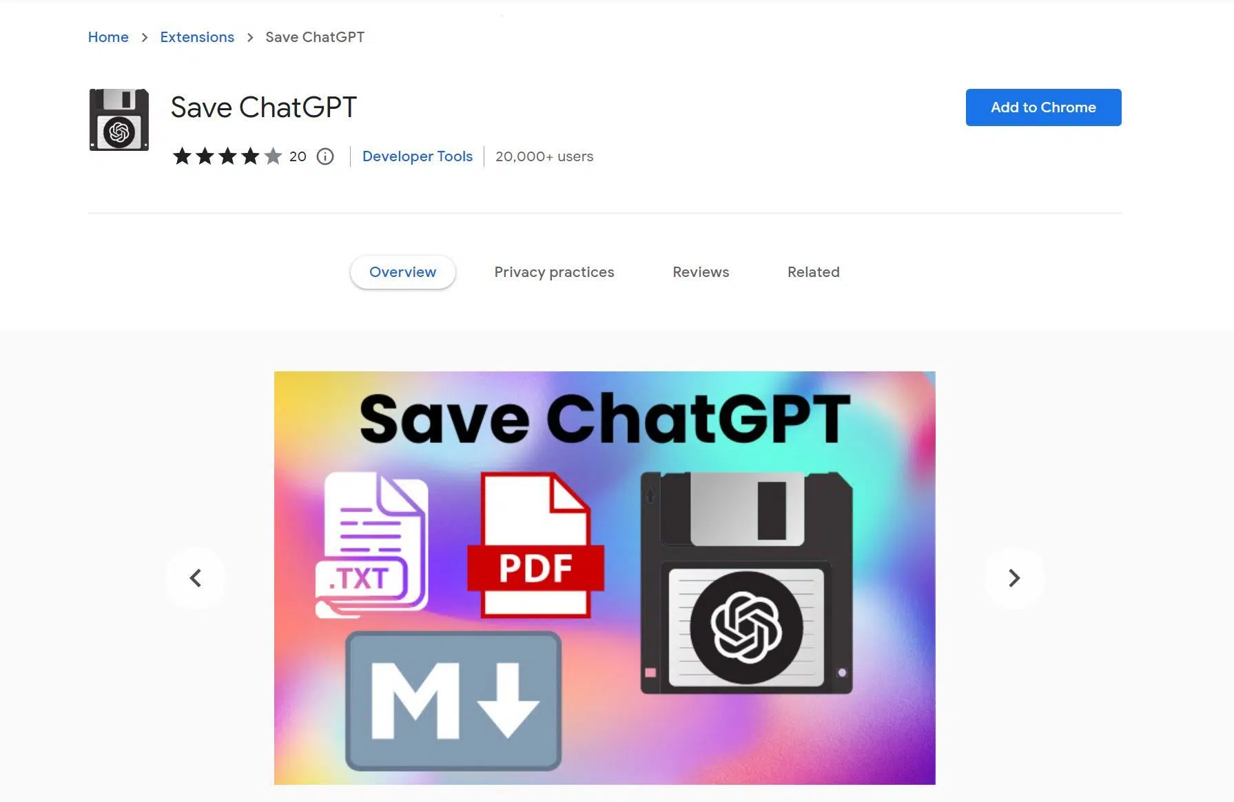 Save ChatGPTwebsite picture