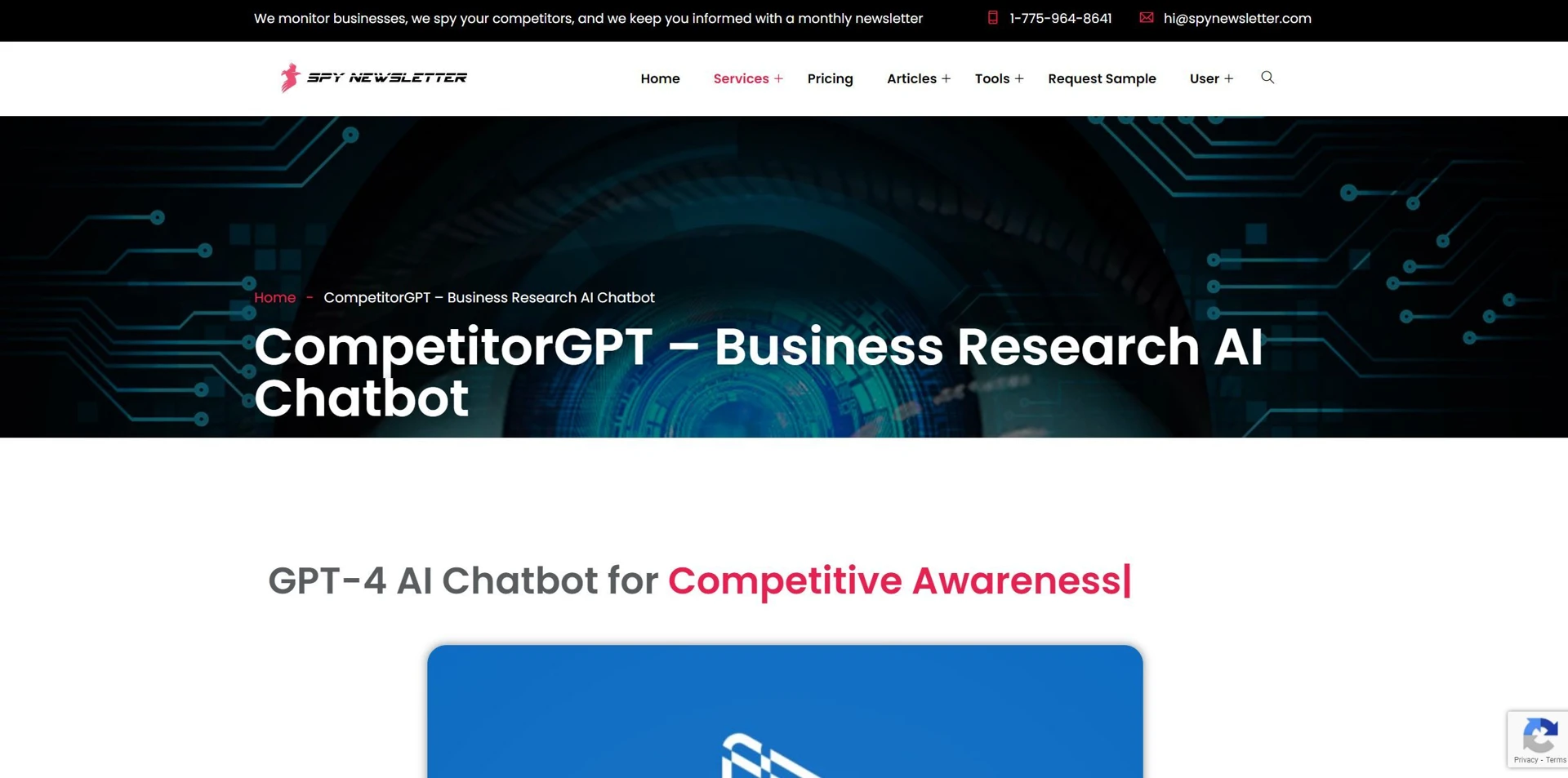 CompetitorGPTwebsite picture