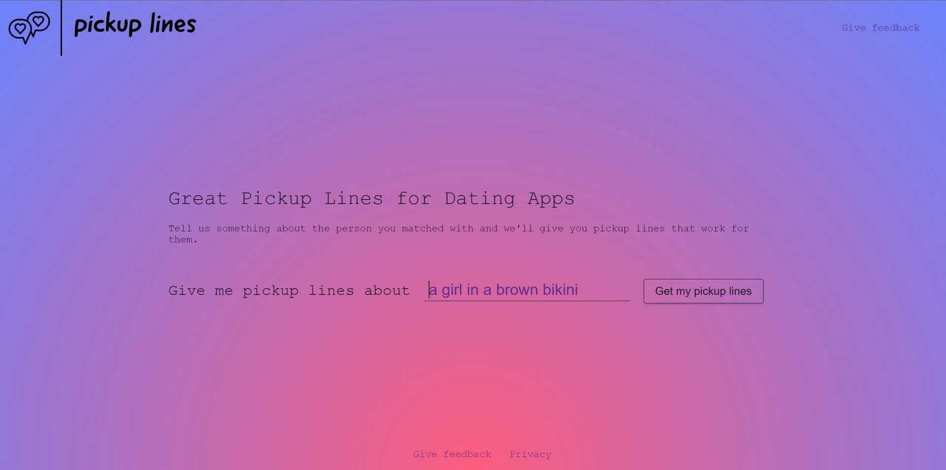 Pickup lineswebsite picture