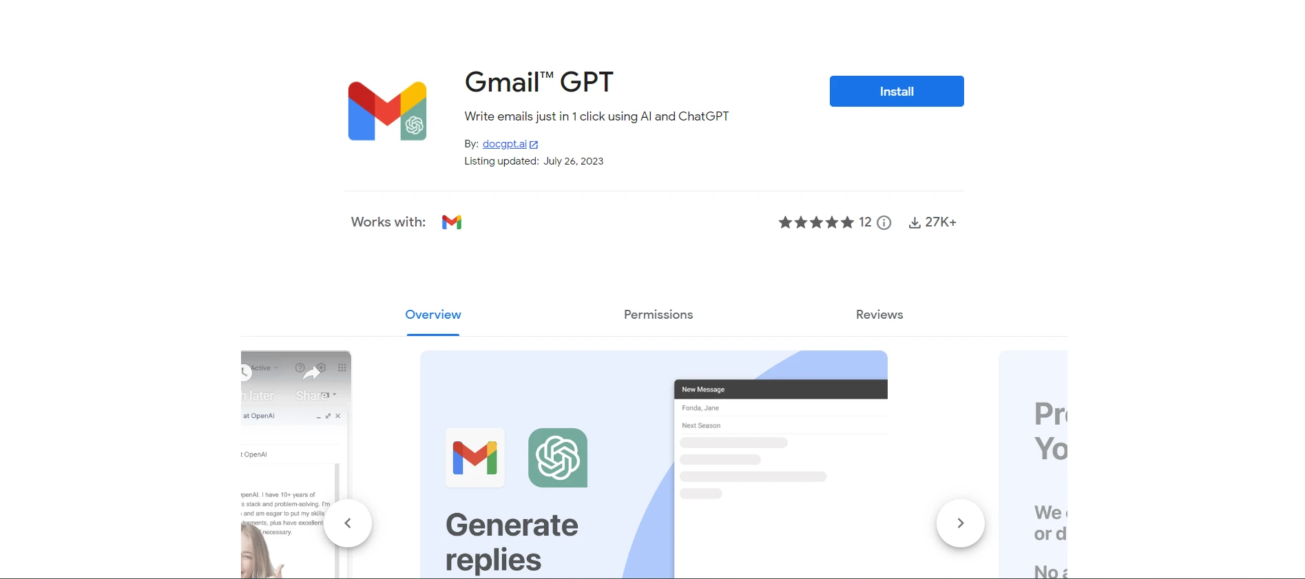 Gmail GPTwebsite picture