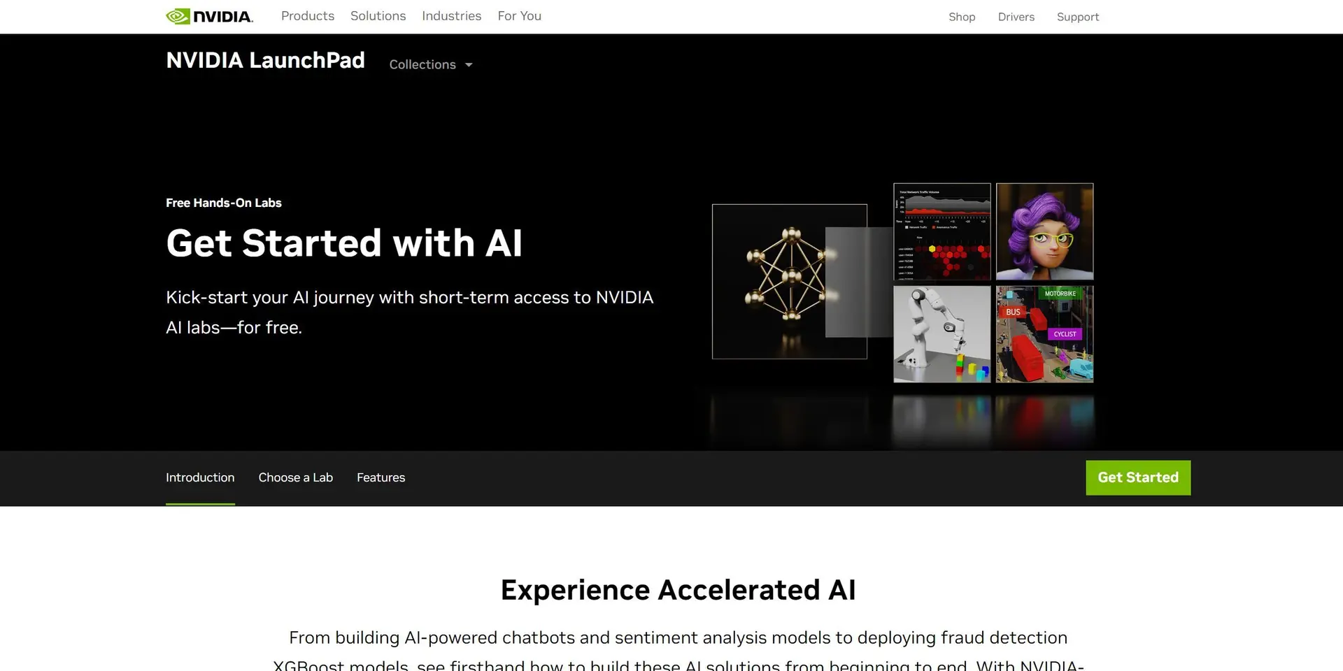 Nvidia Launchpad AIwebsite picture