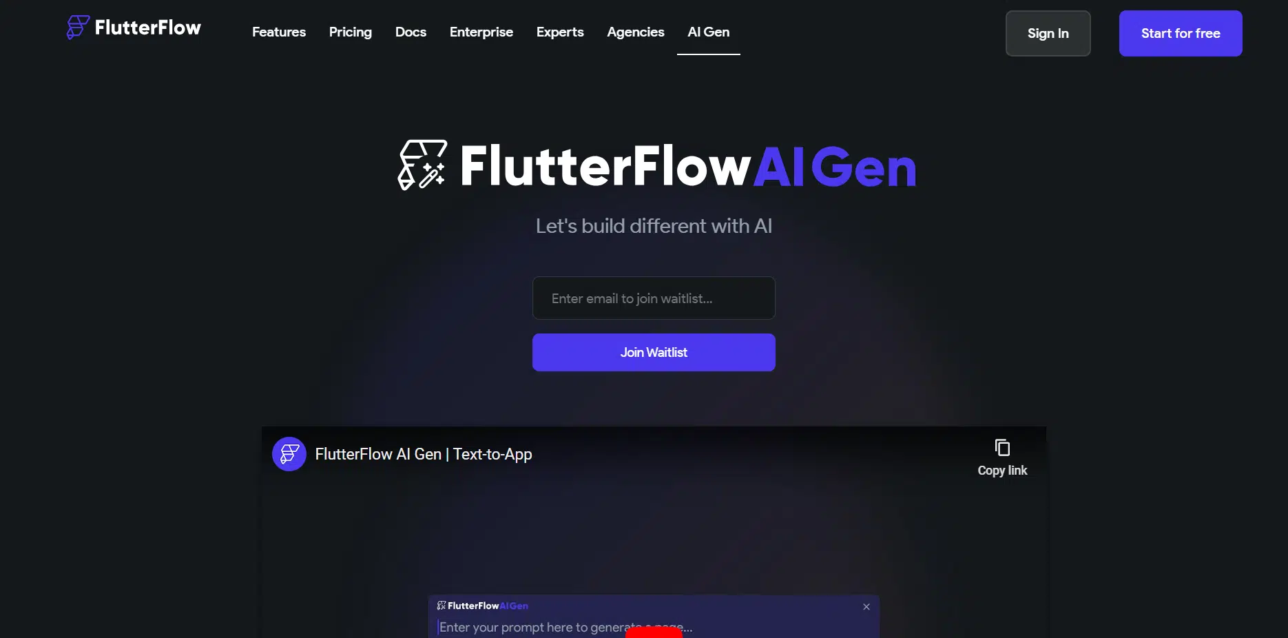 FlutterFlow AI Genwebsite picture