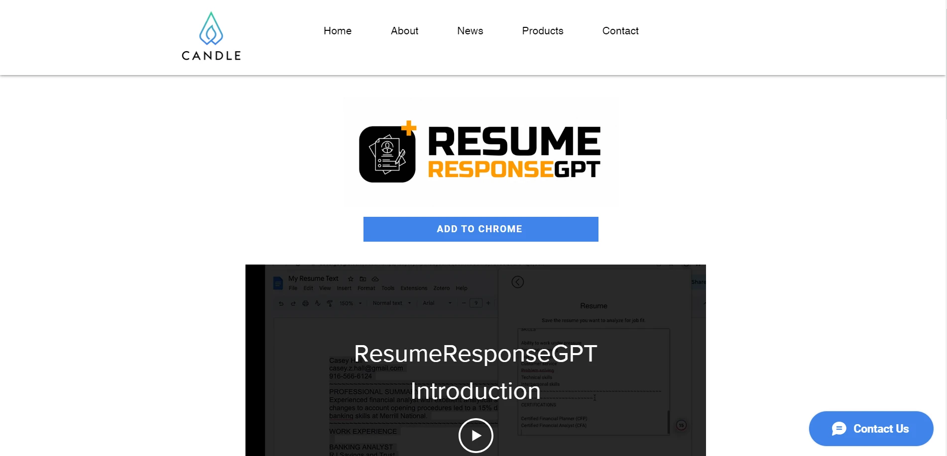 ResumeResponseGPTwebsite picture