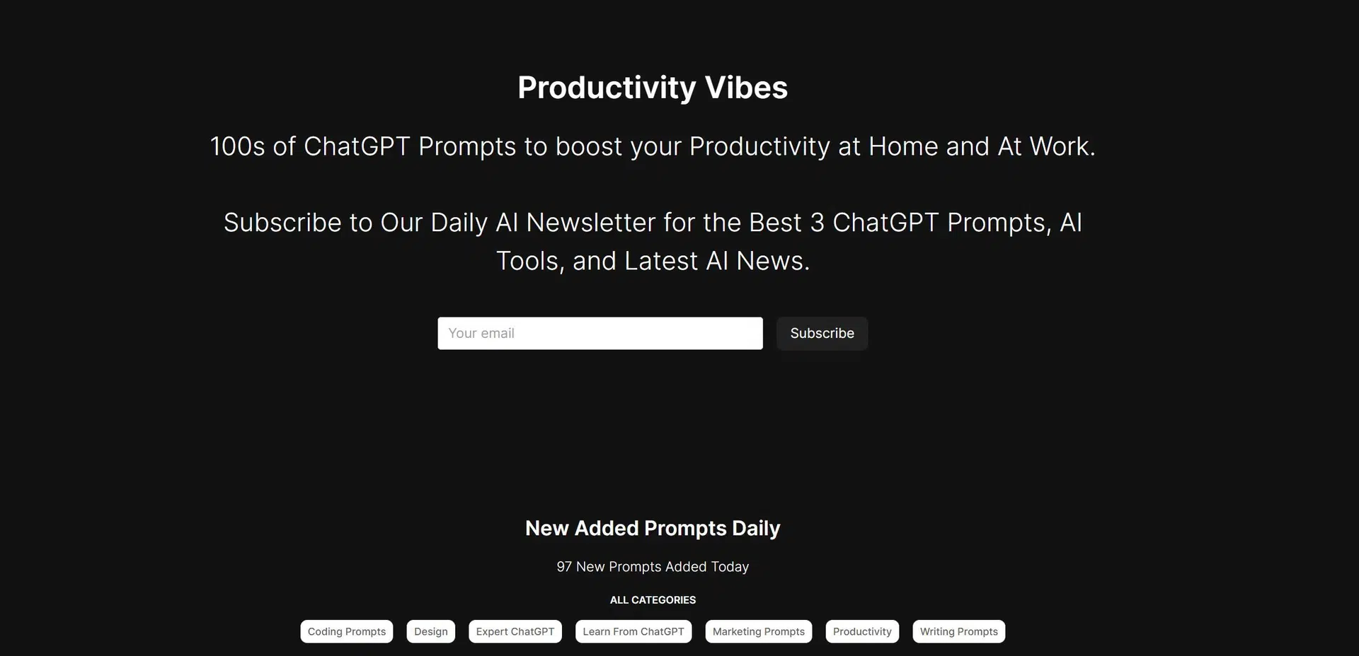 Productivity Vibeswebsite picture