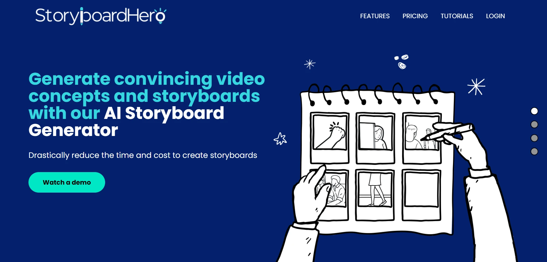 Storyboard Herowebsite picture