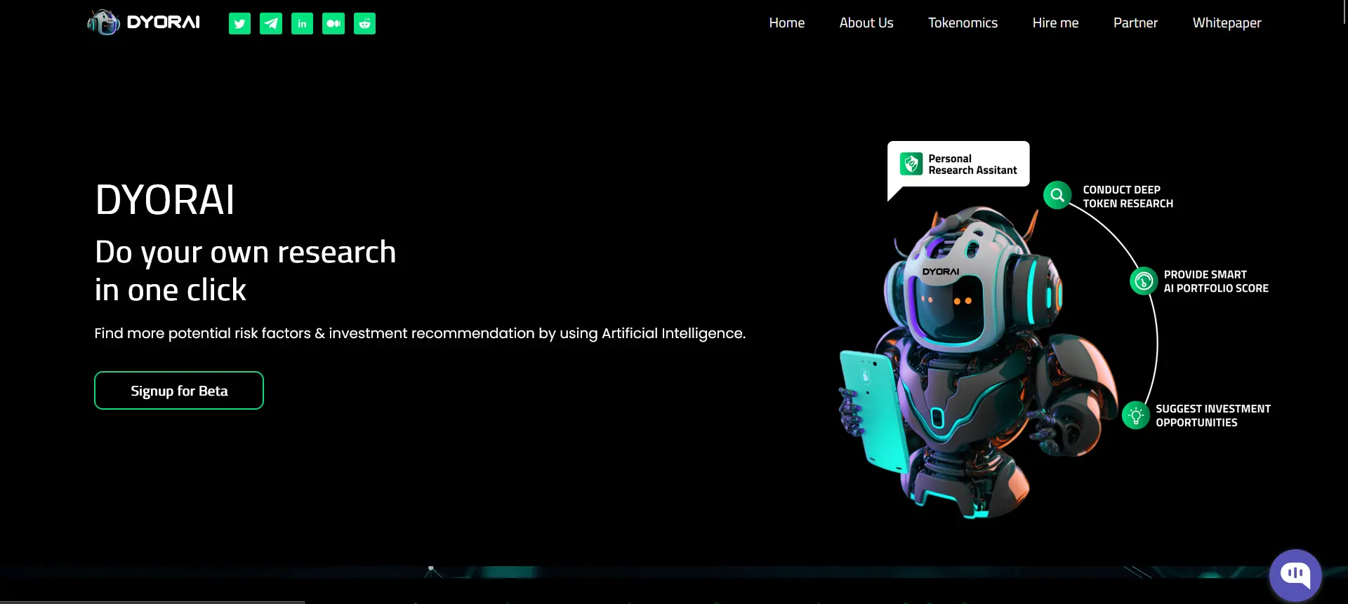 DYORAI: Your Personal Crypto Research Assistantwebsite picture