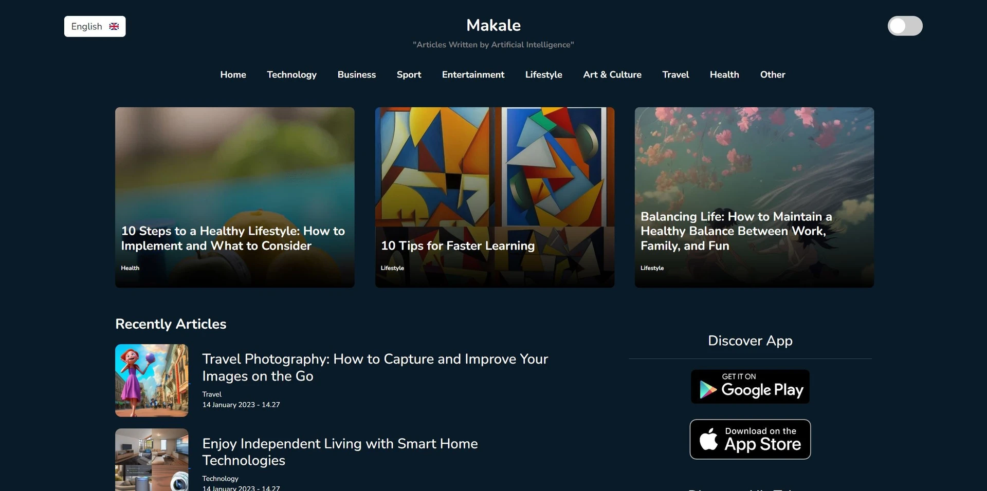 Makale Appwebsite picture
