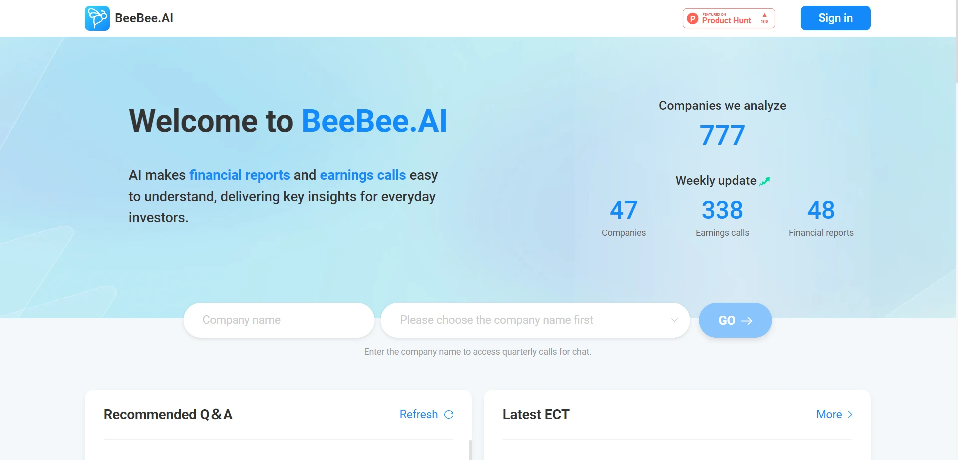 BeeBee AIwebsite picture