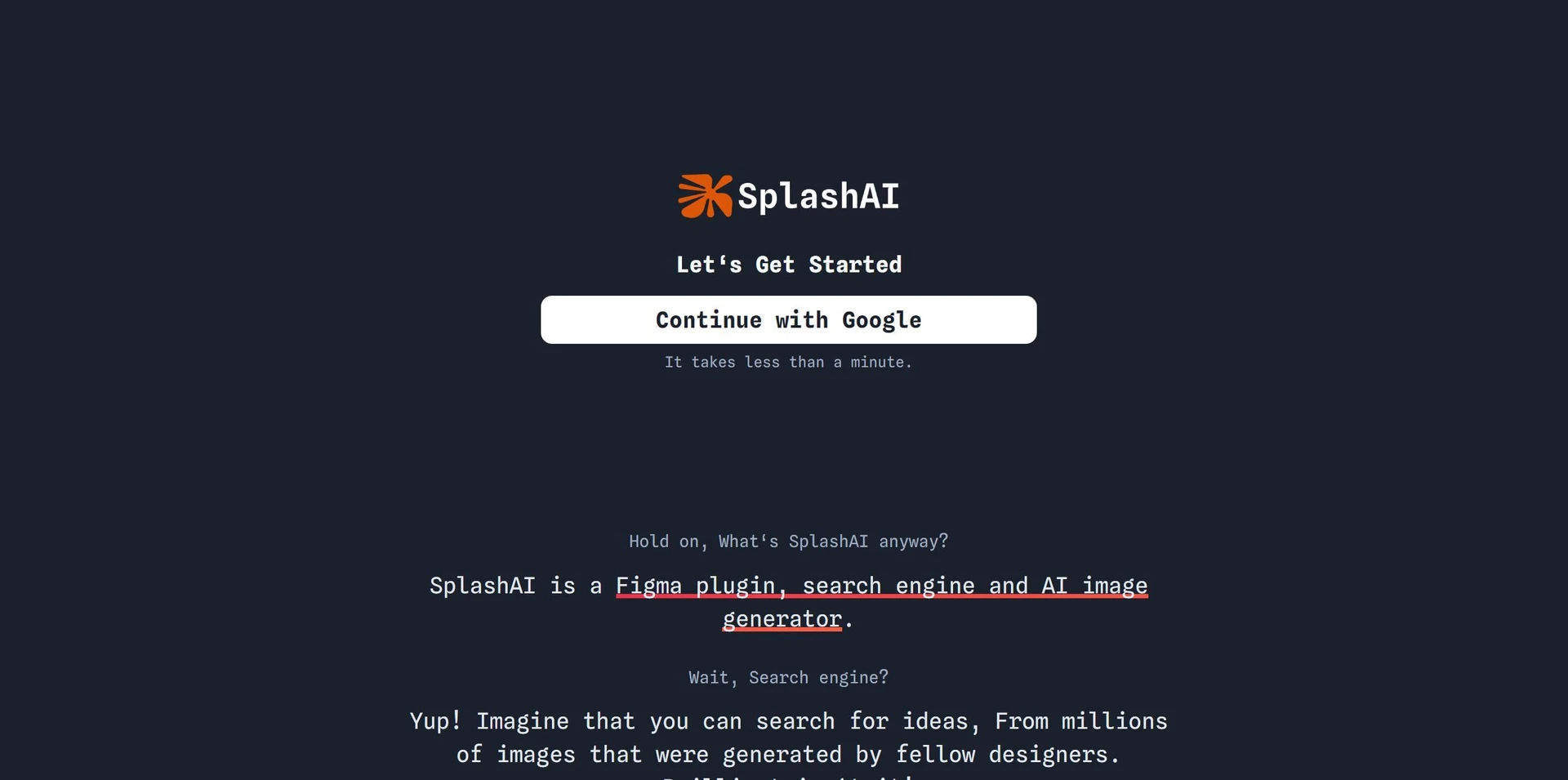 SplashAIwebsite picture