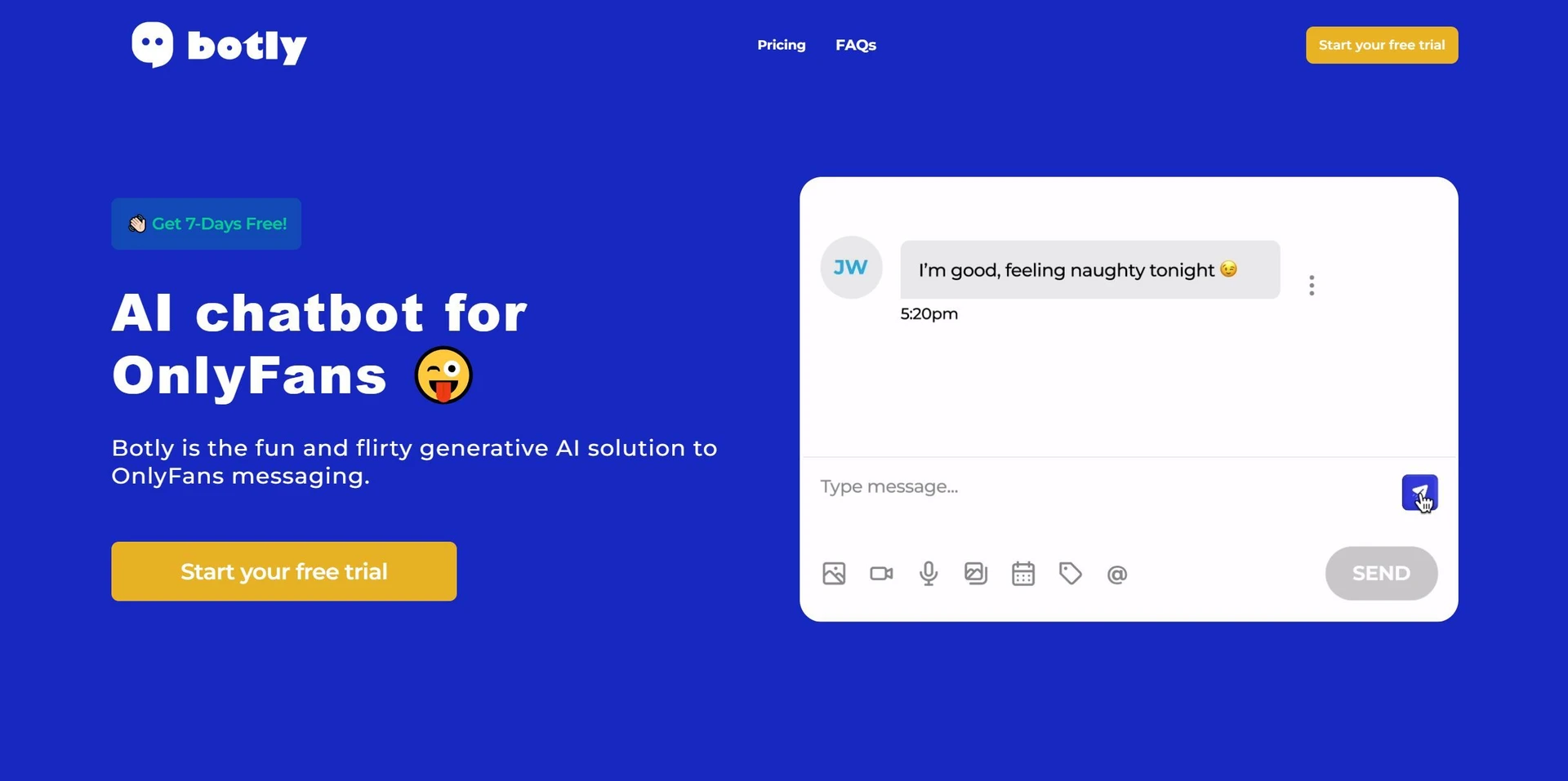 Botly: AI chatbot for OnlyFanswebsite picture