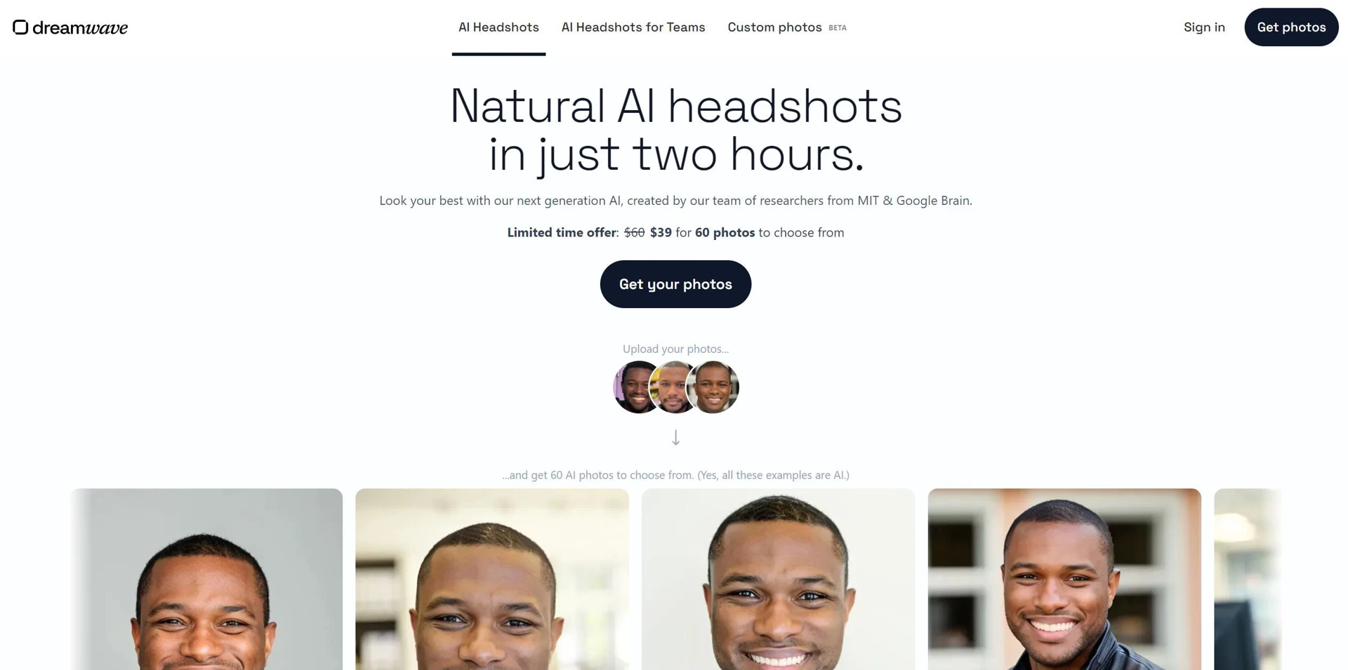 AI Headshot Generatorwebsite picture