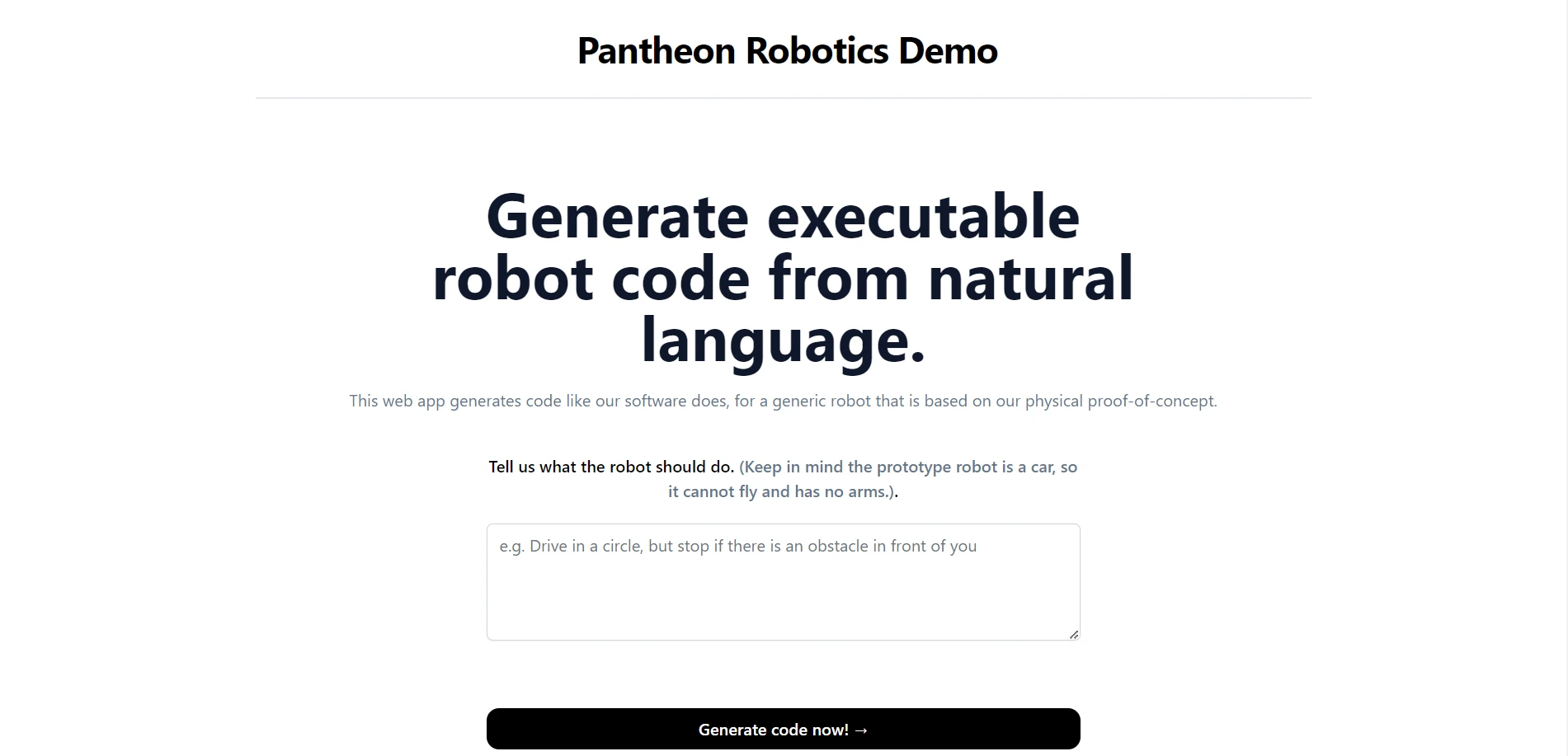 Pantheon Roboticswebsite picture