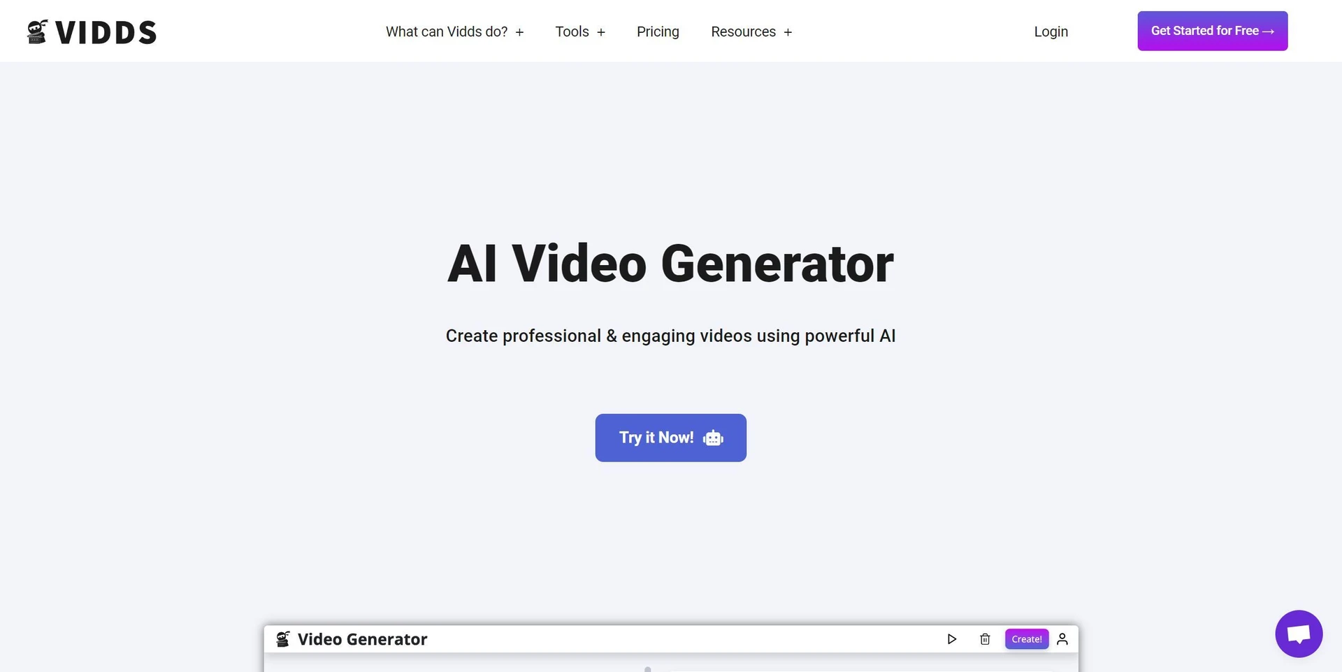 AI Video Generatorwebsite picture