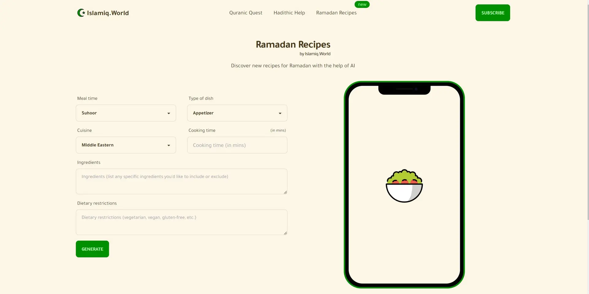 Ramadan Recipeswebsite picture