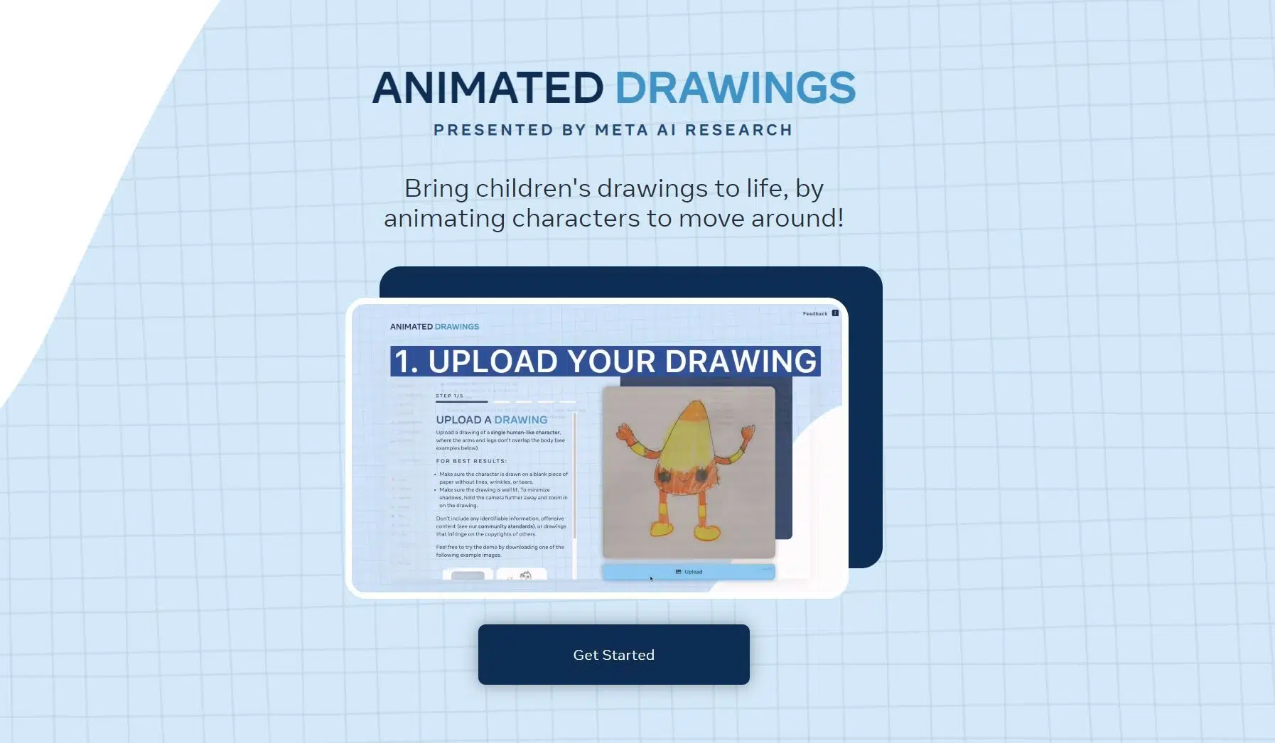 Animated Drawings website picture