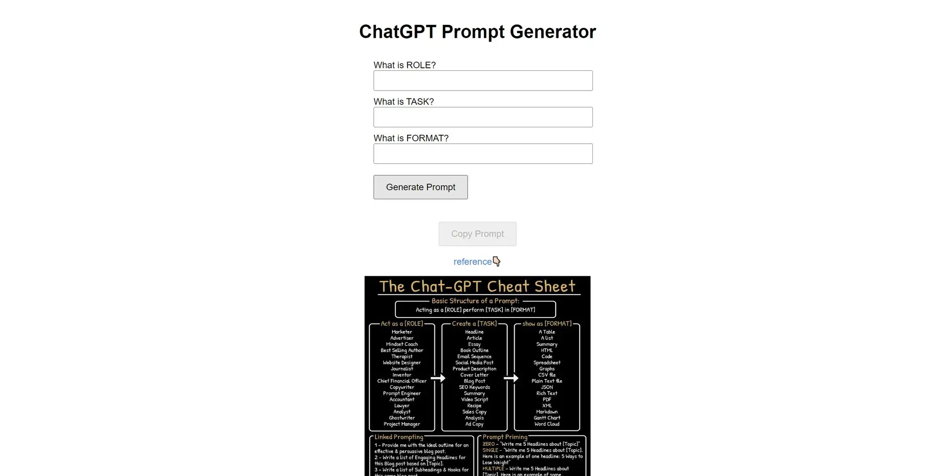 ChatGPT Prompt Generatorwebsite picture