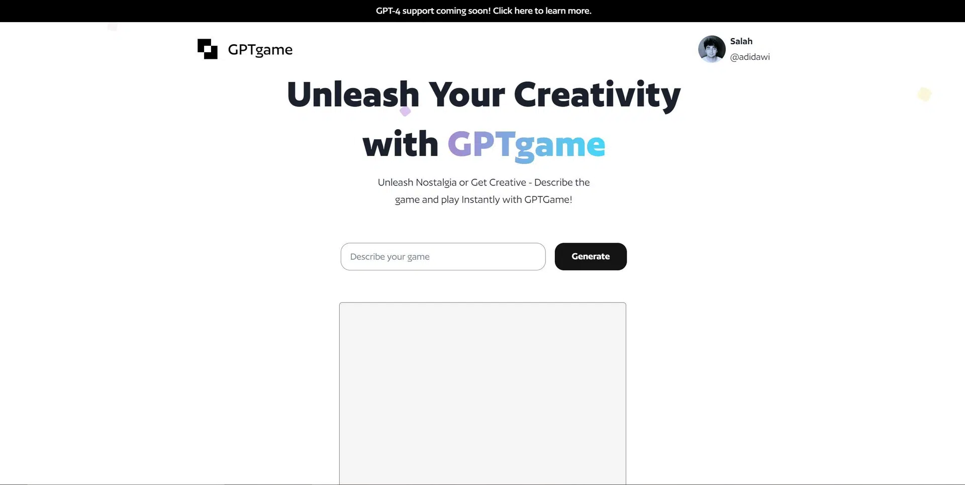 GPTGamewebsite picture
