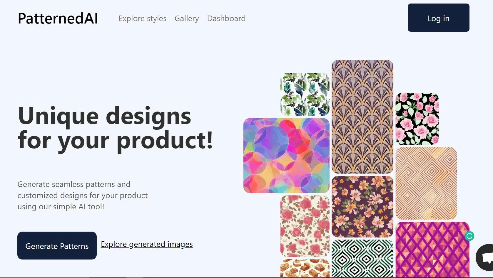 Patterned AIwebsite picture