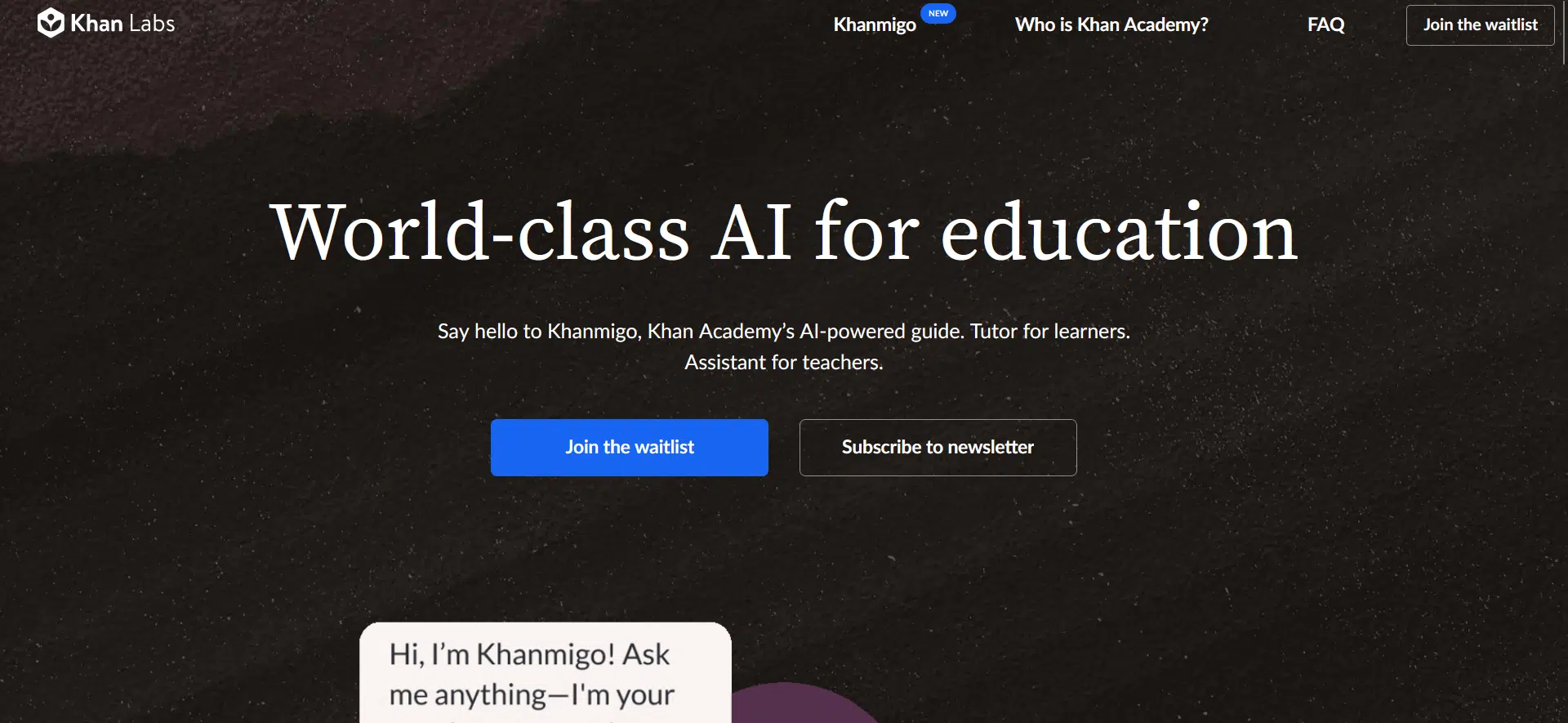 Khan Academy Khanmigowebsite picture