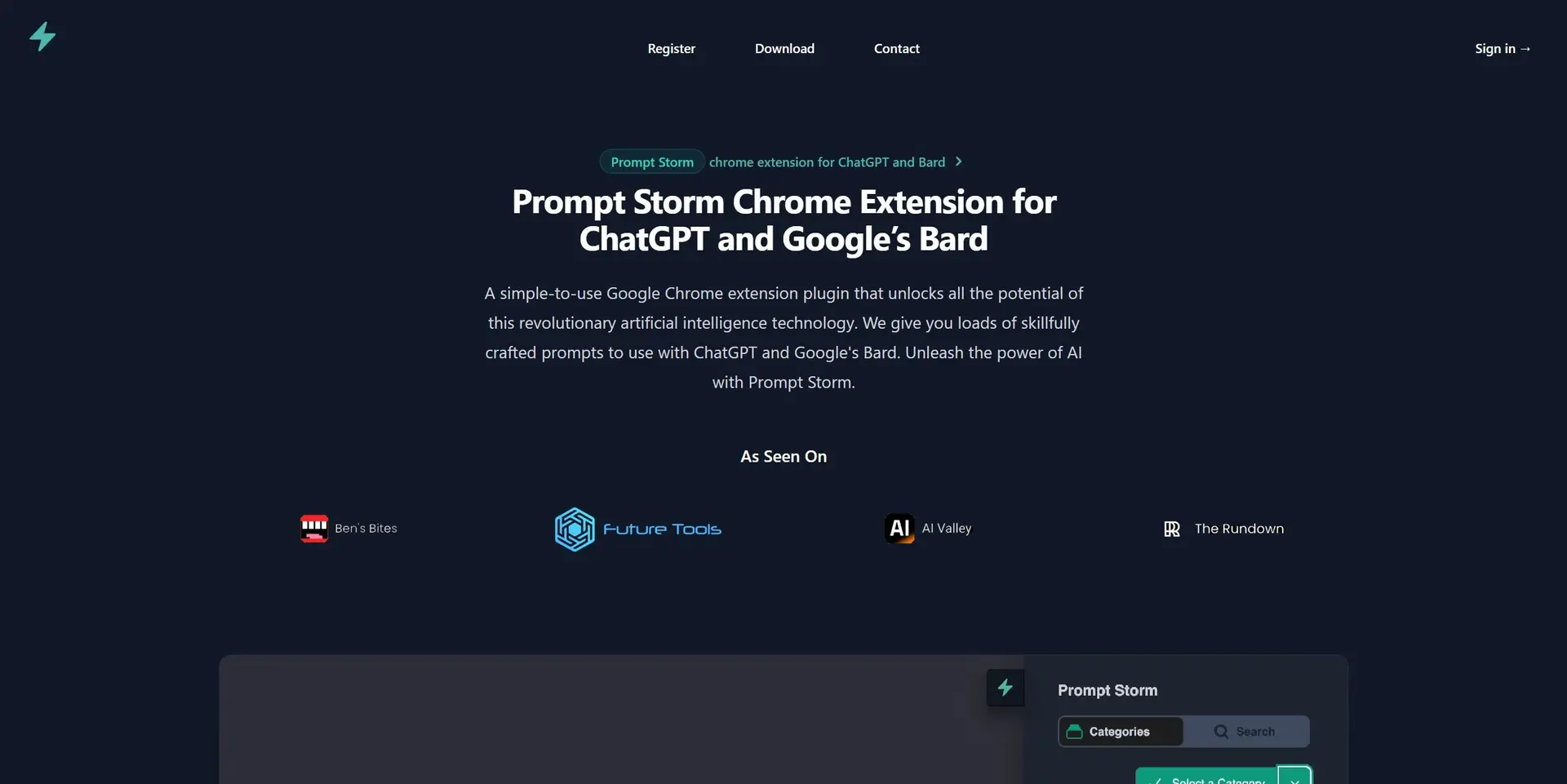 Prompt Stormwebsite picture