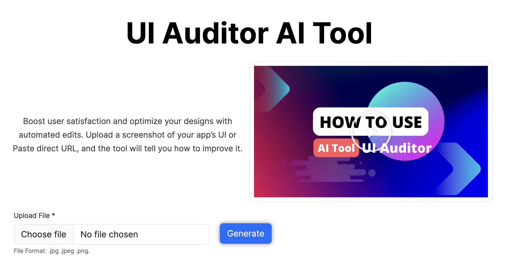 UI Auditor AI Toolwebsite picture