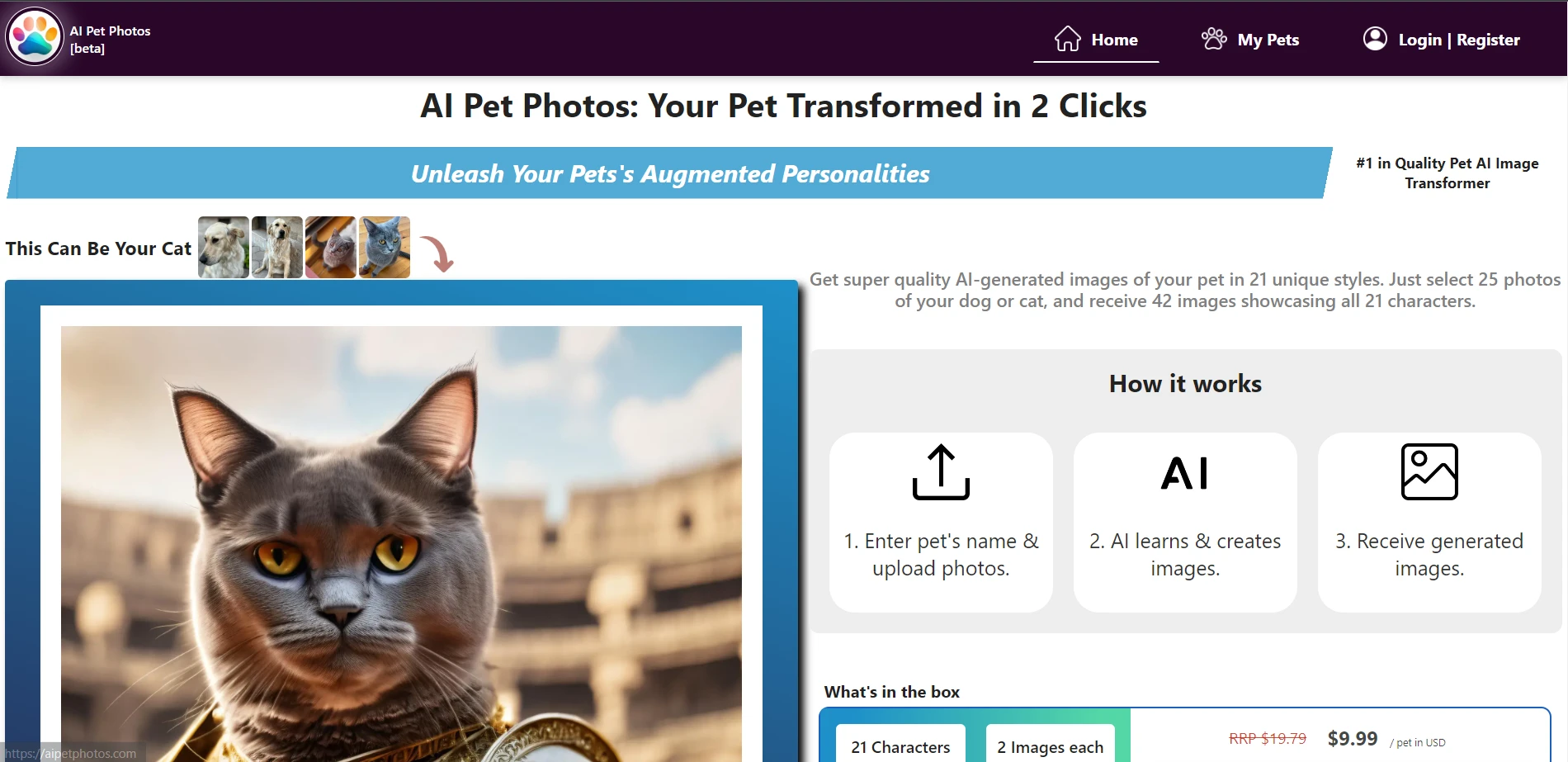 AI Pet Photoswebsite picture