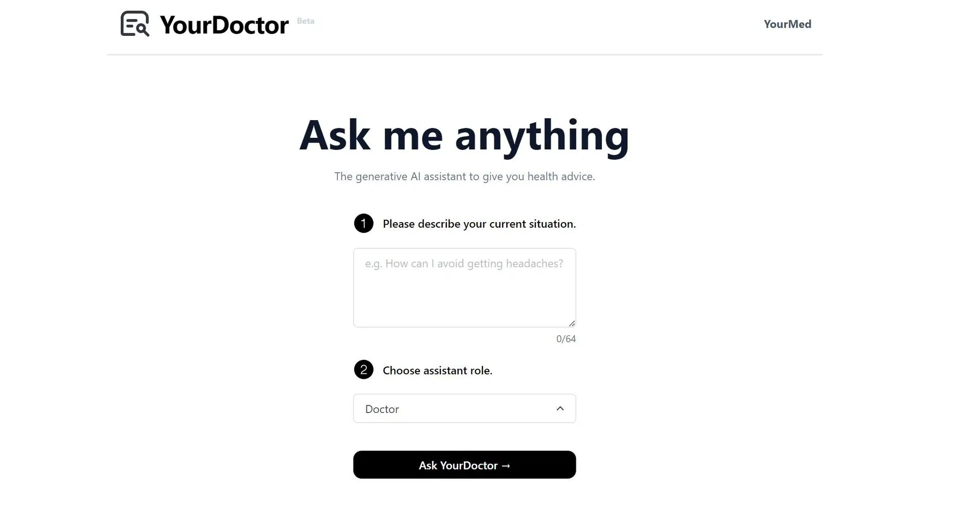YourDoctor AIwebsite picture