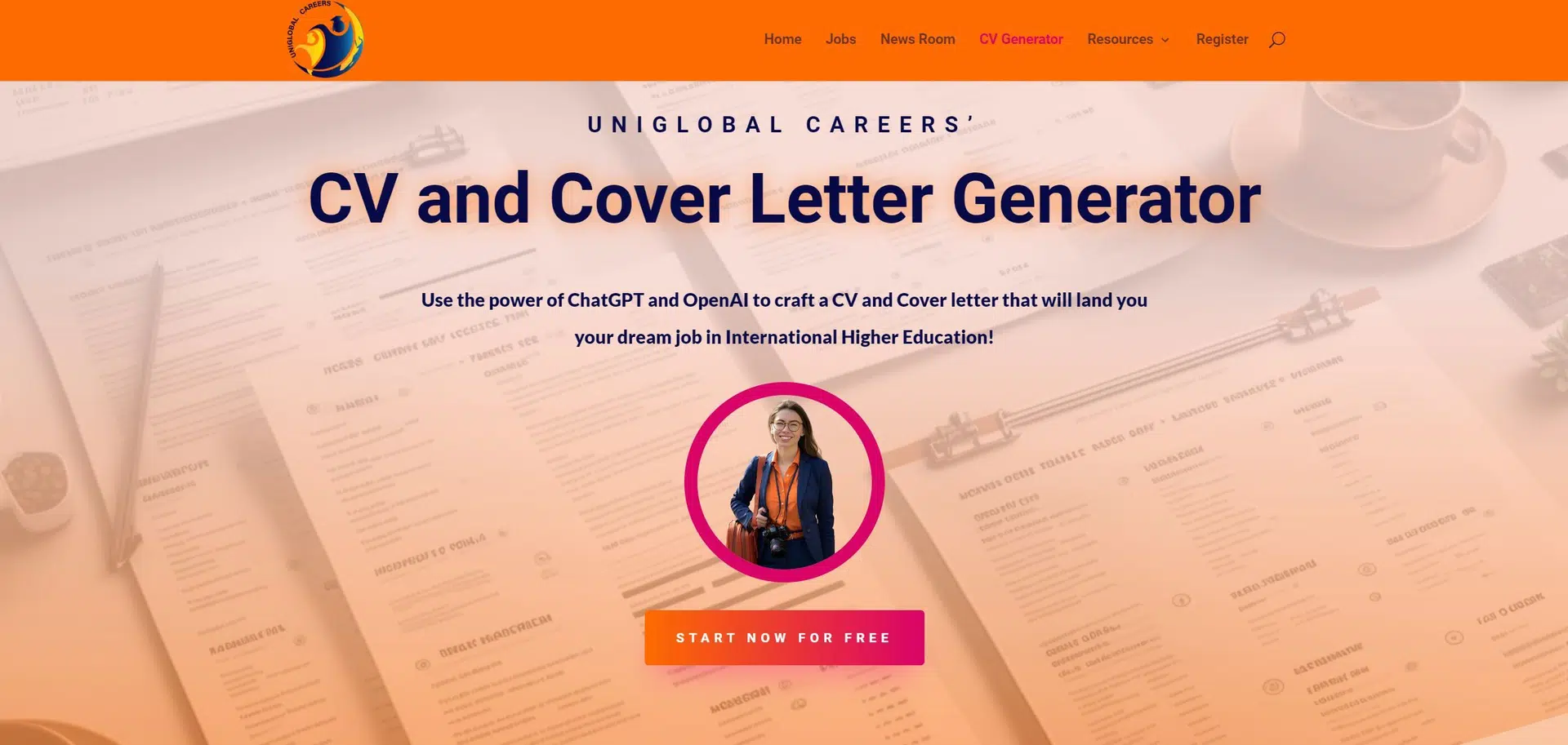 UniGlobal CV and Cover Letter Generatorwebsite picture