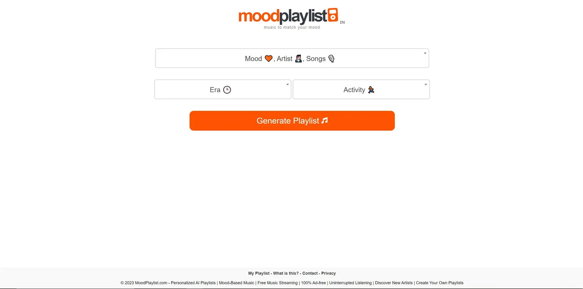 Moodplaylist.comwebsite picture