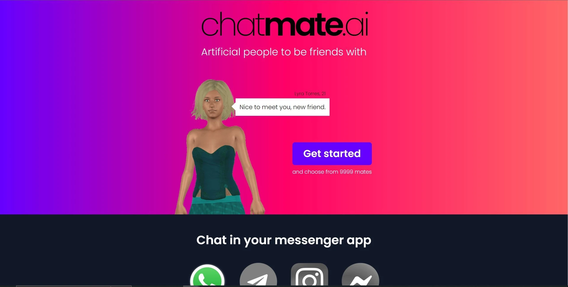 Chatmate AIwebsite picture