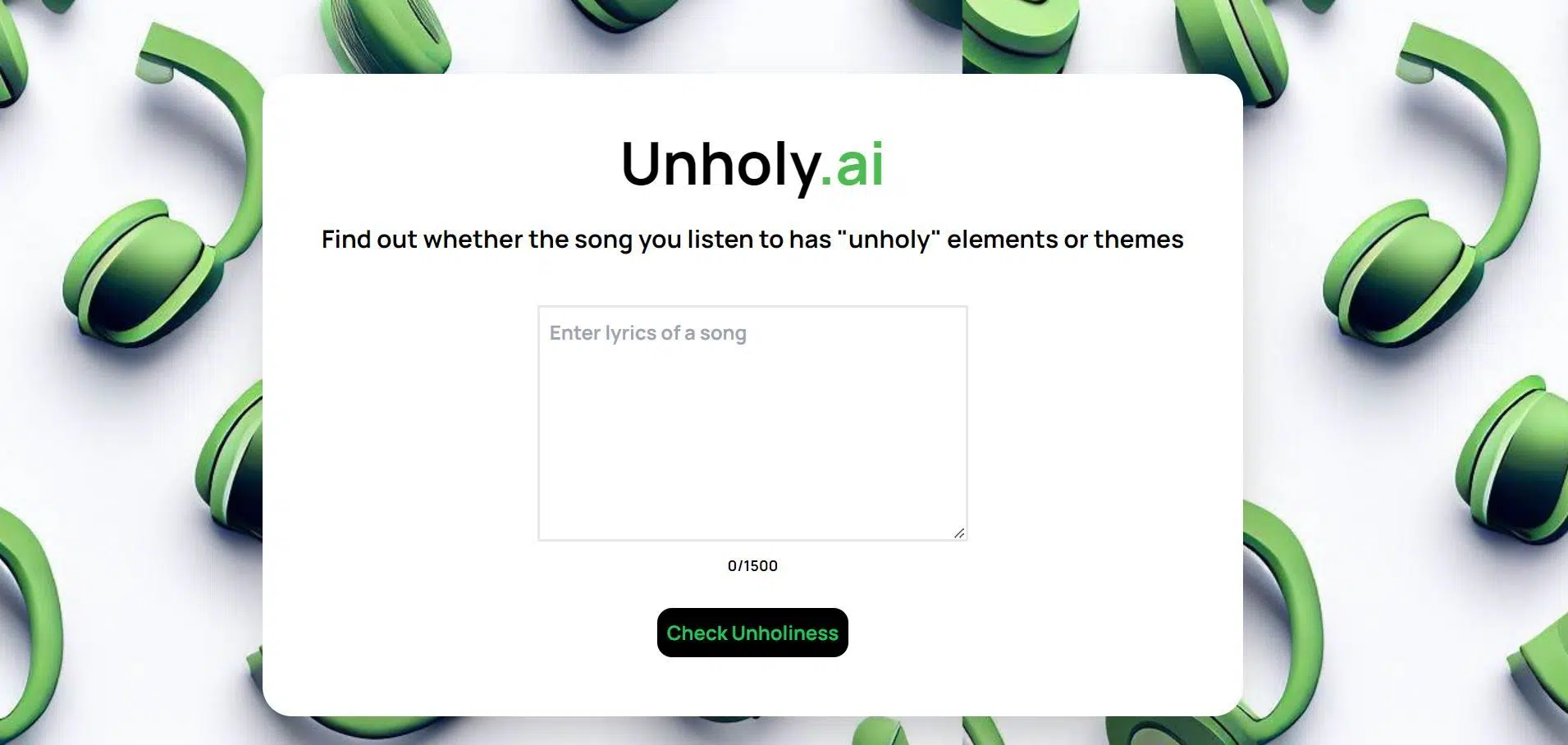 Unholy.aiwebsite picture